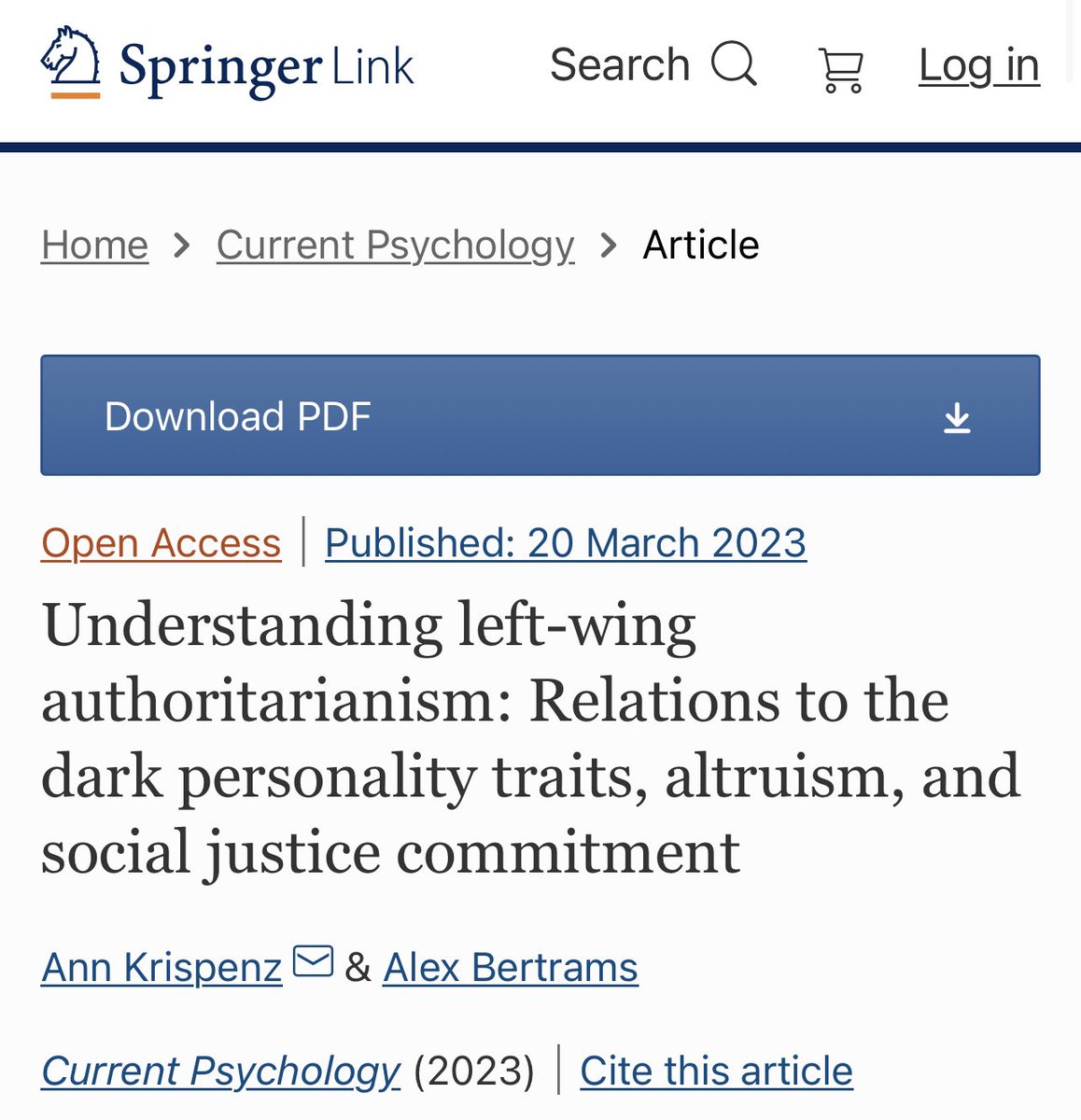 MrAndyNgo's tweet image. This will be unsurprising to those who follow my reporting on #Antifa, #Trantifa, #BLM, SJWs, but a new peer reviewed study published in Current Psychology found that leftist extremism is a predictor of violent, psychopathic tendencies and narcissism. link.springer.com/article/10.100…