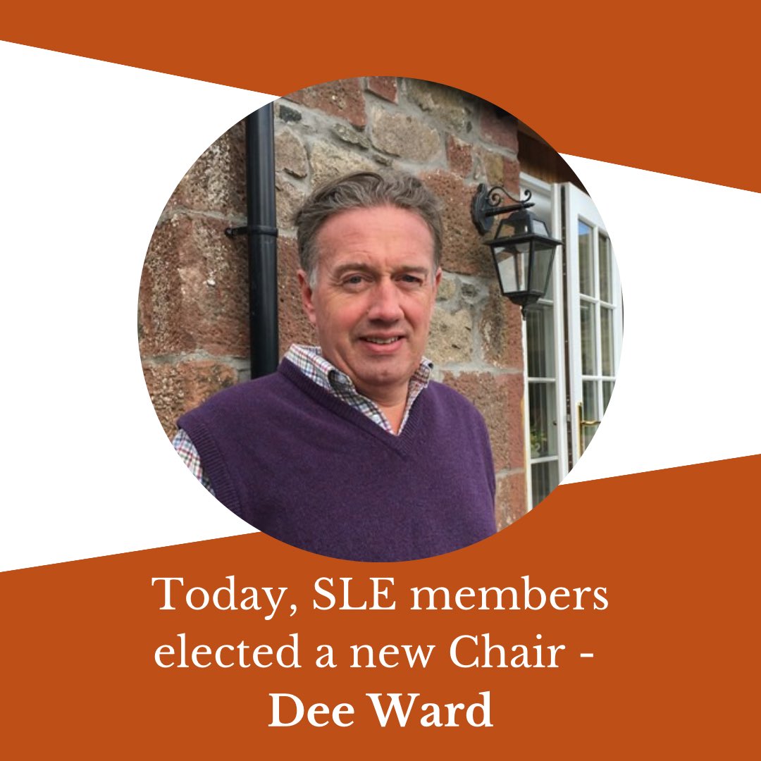 1/6 We are delighted to confirm that <a href="/DeeWardRottal/">Dee Ward</a> has been elected as the new Chair of SLE at our AGM this morning.