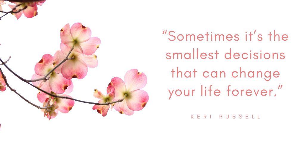 “Sometimes it’s the smallest decisions that can change your life forever.” -- Keri Russell speakersassociates.com/peak-performan… #peakperformance #motivation