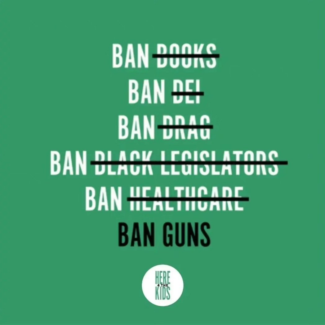 We're going to ban the actual problem: guns, the #1 killer of kids in the U.S.  Join us. June 5th. #Here4TheKids #BanGunsNotBooks here4thekids.com