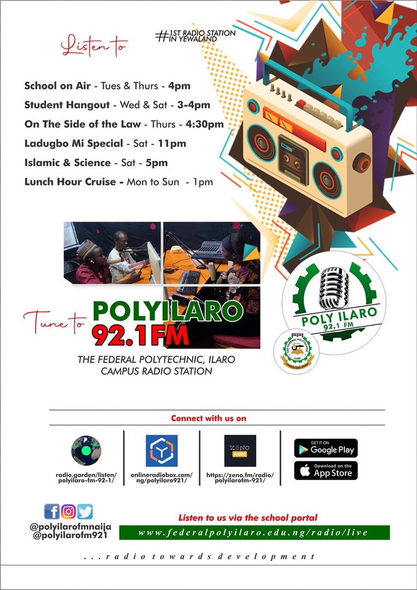 Polyilaro 92.1FM
Anywhere, Anyday
