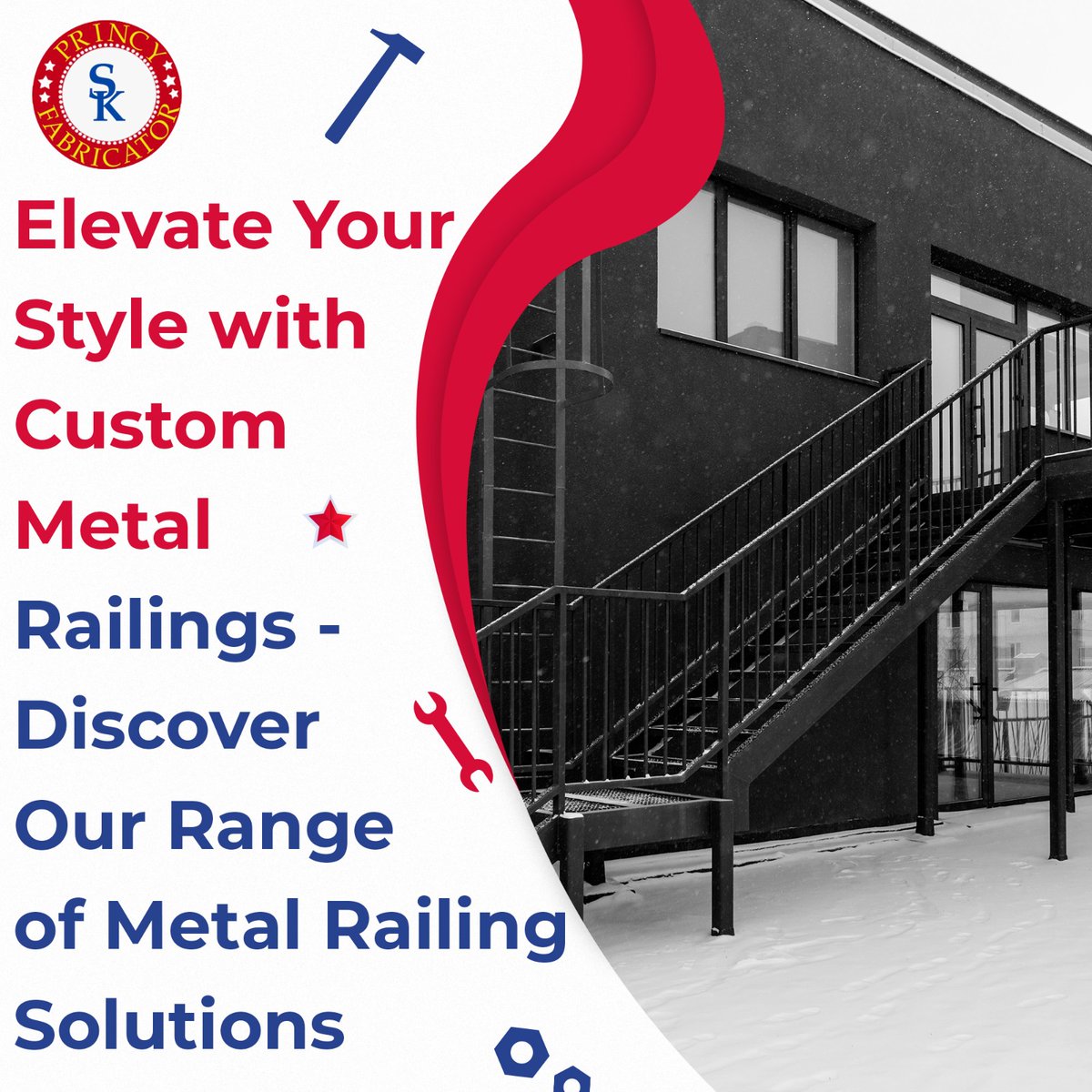 PrincyFab's tweet photo. Make a statement with stunning and aesthetic custom metal railings solutions from Princy Fabricator.
.
#fabrication #metalfabrication #metalrailings https://t.co/tz3x7a07rh