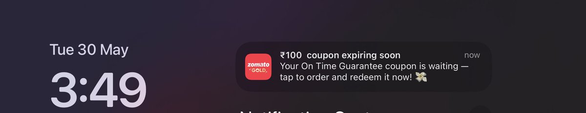 Why am I getting this even though I don’t have any unredeemed on time delivery coupons? ⁦@zomato⁩