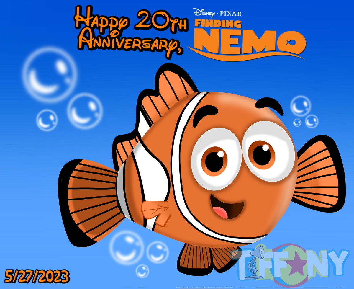 Happy 20th Anniversary, #FindingNemo! 🐟 

#pixar #disney #pixaranimationstudios #disneyanimation #disneyplus #disneypixar #nemo #fanart #procreate #digitalart