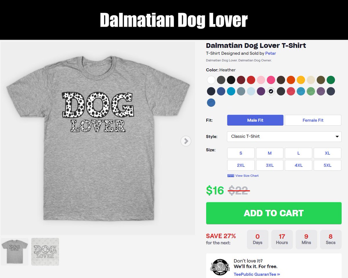 Dalmatian Dog Lover

teepublic.com/t-shirt/393993…

#dalmatiandog #DogLover #Dog #doglovers #dogs #dogowner #doggift