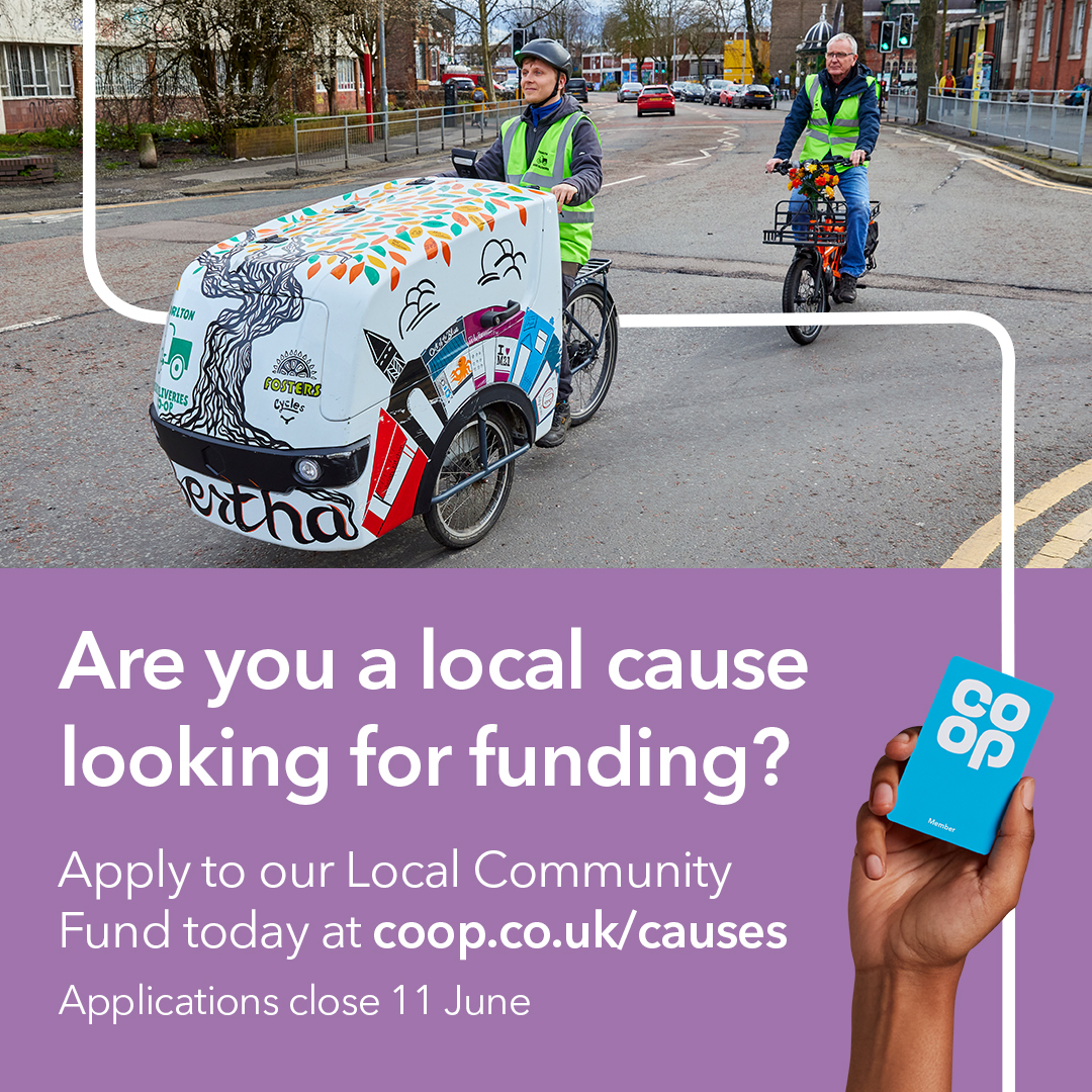 CoopMemberPion's tweet photo. Do you know a local cause in your community that helps bring people together to restore nature or tackle climate change that needs funding? Applications for the Local Community Fund are now open, apply today 👉 https://t.co/UsTmrexes4 https://t.co/R6DNKNlMCa