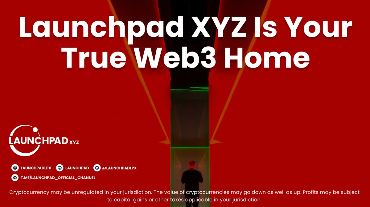 Make Launchpad XYZ your true Web3 Home 🏠✨

With the Launchpad #Web3Wallet, you can securely store and manage your assets, ensuring their safety and convenience

Say goodbye to worries and hello to the best Web3 experience 🔥

Join our #Presale today⬇️

bit.ly/LaunchpadTw