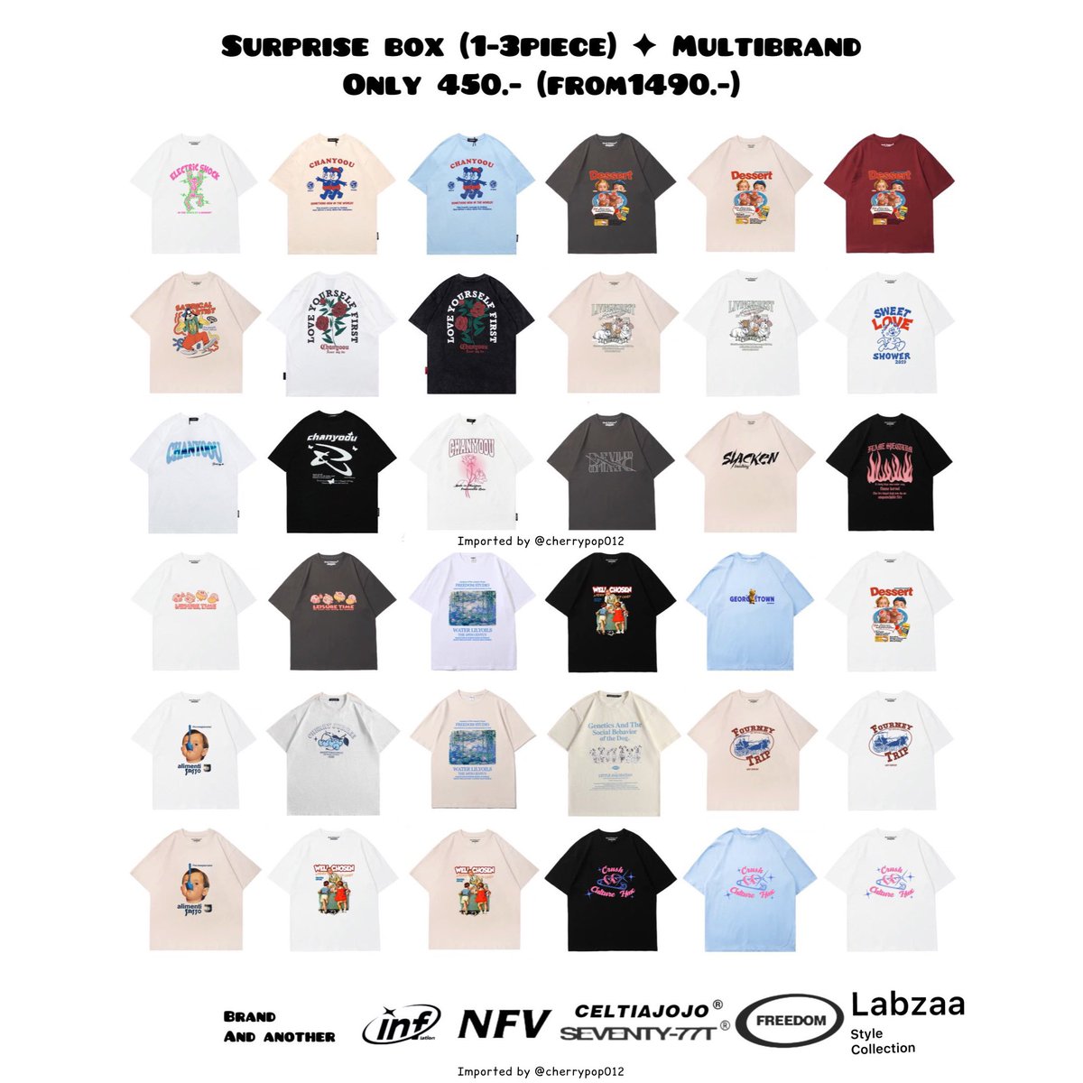 🔖โปร MULTIBRAND SALE ล้างสต๊อกลดหนักสุดในรอบปี 60% OFF จากตัวละพันกว่ามาเปิดเป็น Surprise box ได้ 1-3 ตัว แค่ 450฿ ผ้า cotton100% งานแบรนด์ทุกตัว🔥