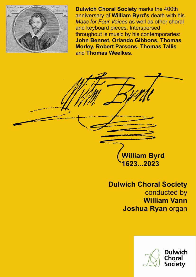 Our next concert is going to be fantastic! Come and hear us on the 24th June - singing the music of William Byrd and his contemporaries!