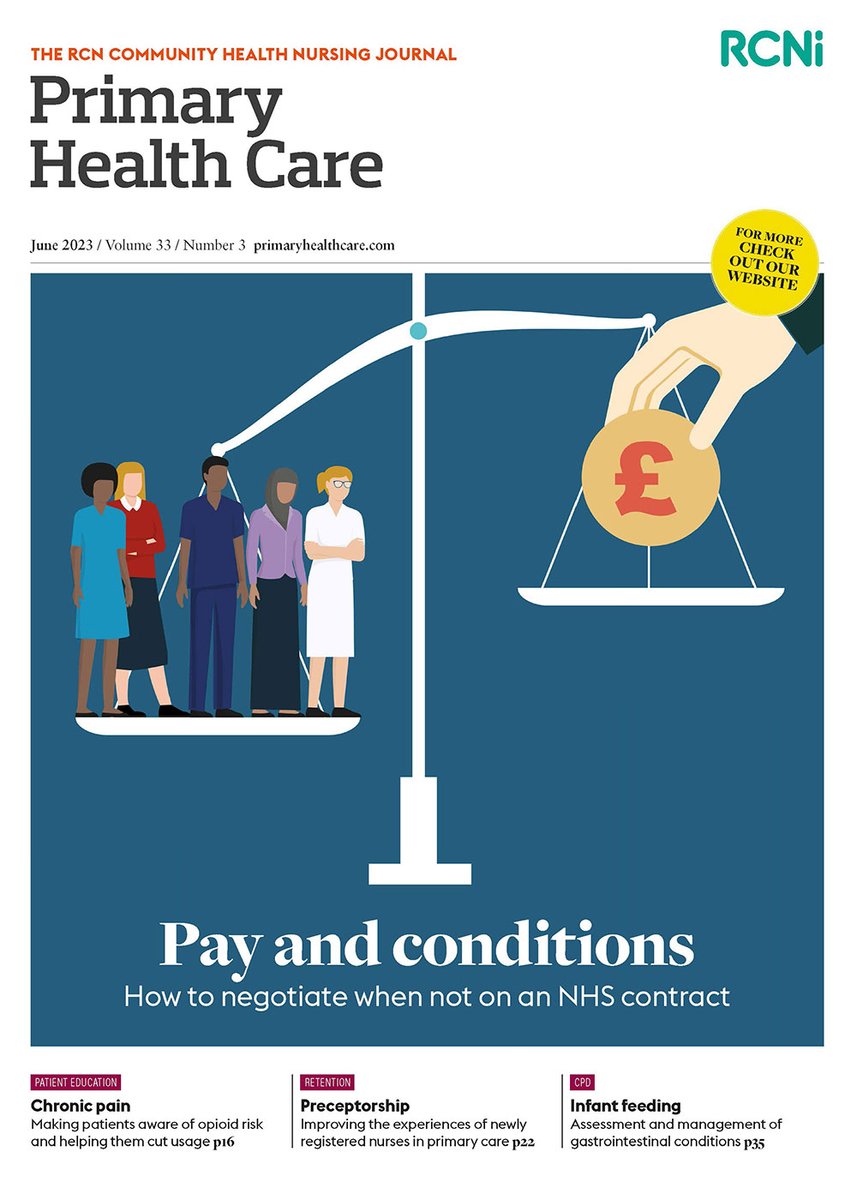 June's edition is out now journals.rcni.com/toc/phc/33/3 - covering infant feeding, childhood diabetes, #GPN preceptership and future, chronic pain, sepsis six and much more