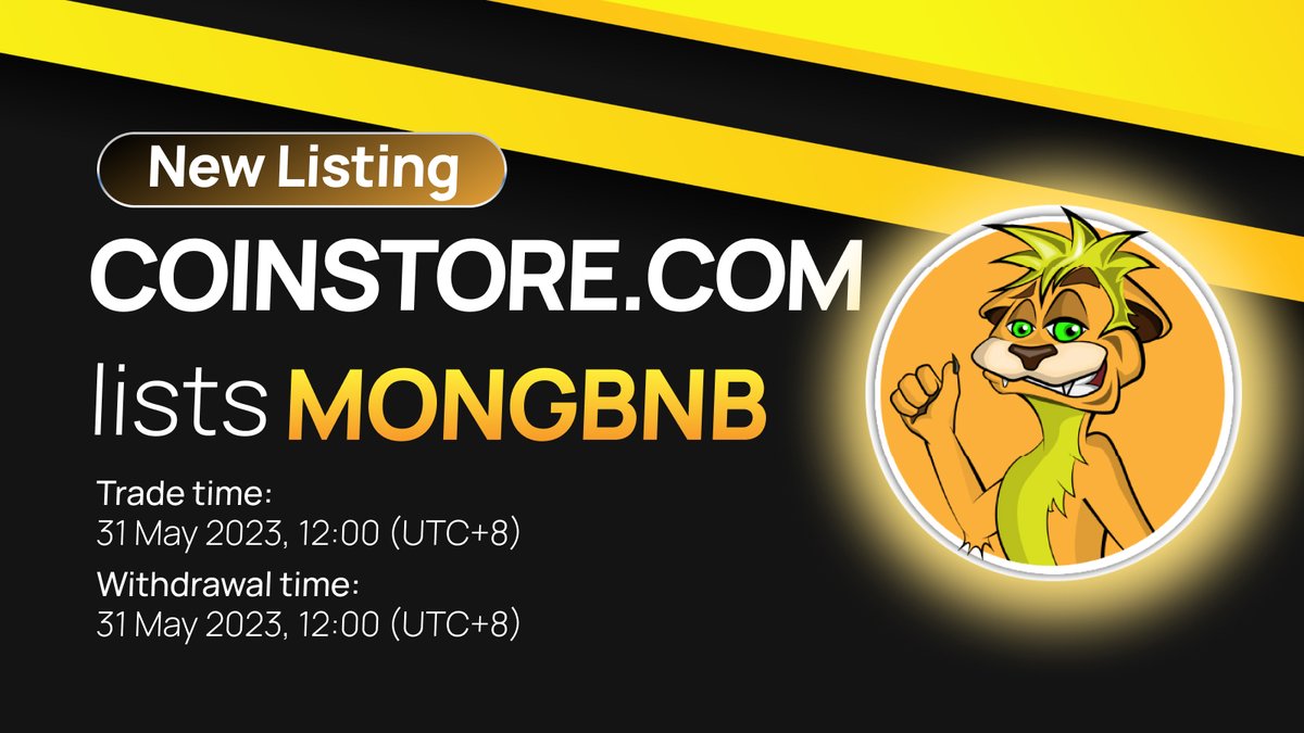 🔥Coinstore Lists MONGBNB/BNB Trading Pair🔥

 ⏰Trading Starts: 2023/05/31 12:00（UTC+8）
✈️Deposit Opens: 2023/05/31 10:00（UTC+8）

👉 More Details: tinyurl.com/2azd8ud8