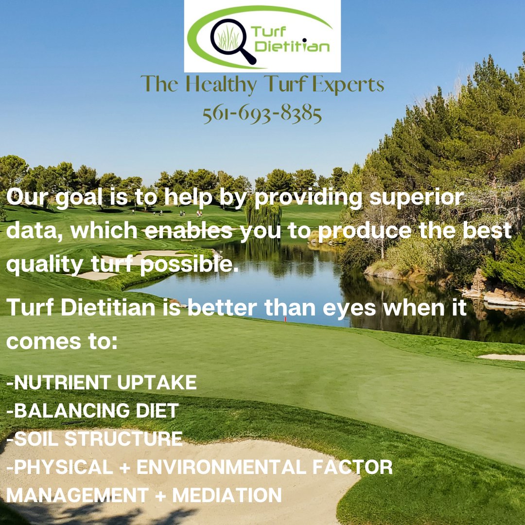 The Turf Experts  
#turflife #environment #turfgrassmanagement #irrigation #golfcourse #lawncare #irrigation #agriculture #turf #landscaperforpalmtreesinjupiter #PalmbeacGardens #Jupiter #JunoBeach #Tequesta #PalmBeach #Palmbeach_community #DNA #SoilTesting #BeCrop #SoilHealth