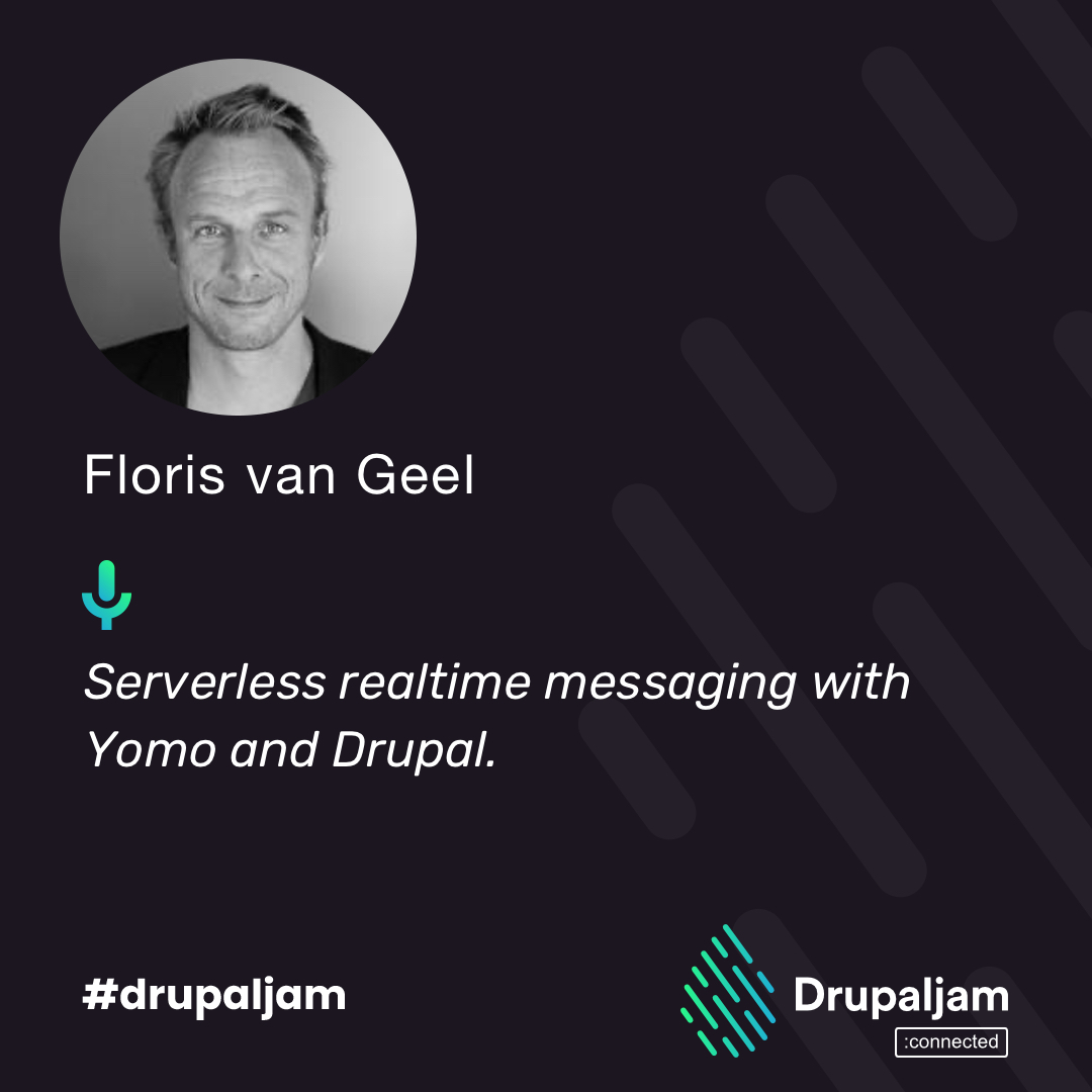 Drupaljam's tweet photo. Explore serverless real-time messaging with Yomo and Drupal with Floris van Geel at #Drupaljam 2023 :connected! #drupal #drupalnl #session https://t.co/LrFZ2DwKLN https://t.co/osPzdXNWhY