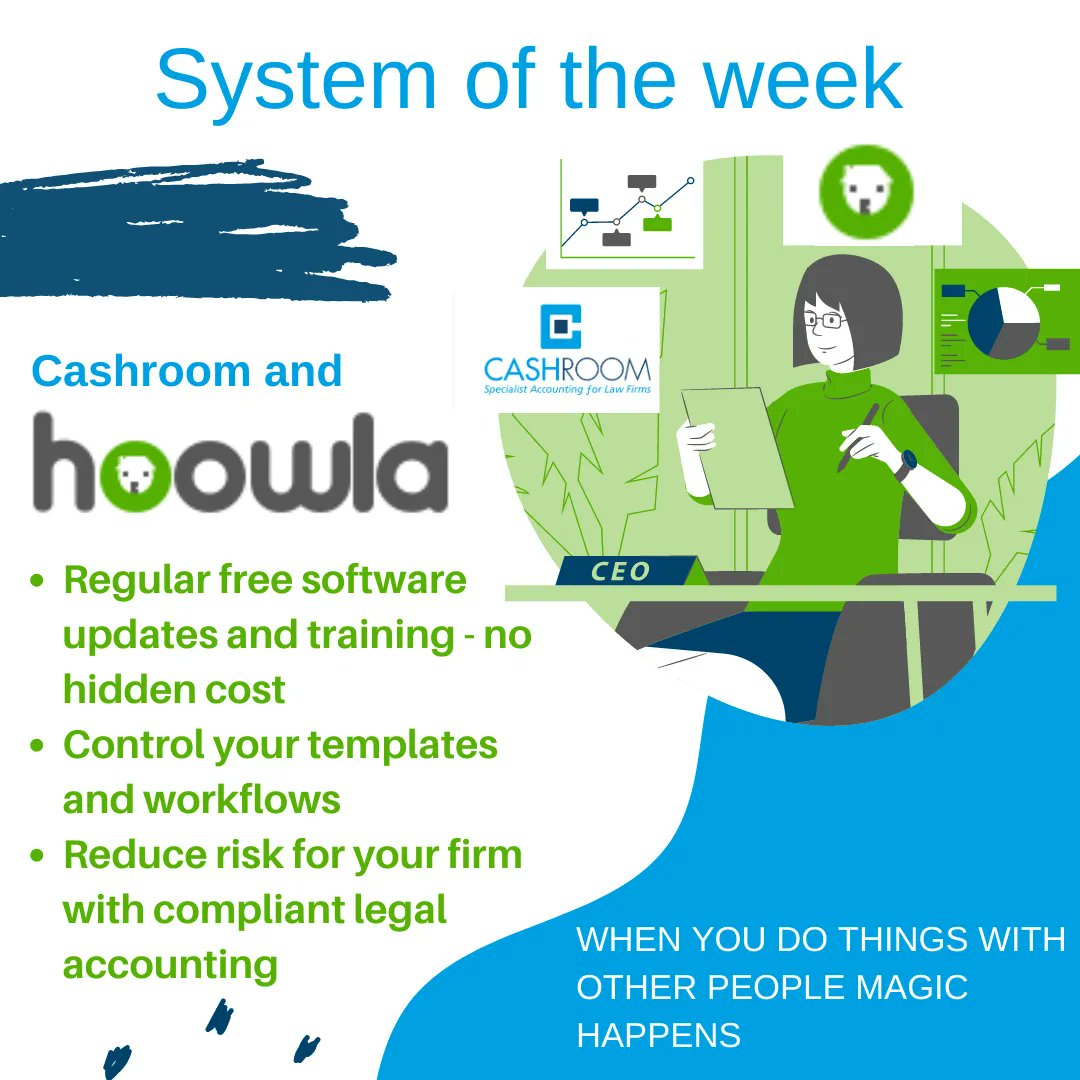 Today we are highlighting @Hoowla as one of our Practice Management System providers for #Cashroom clients.  

Hoowla is a cloud-based software platform designed specifically for conveyancers. 

 #Lawfirms #practicemanagement #legaltechnology #cloudtech