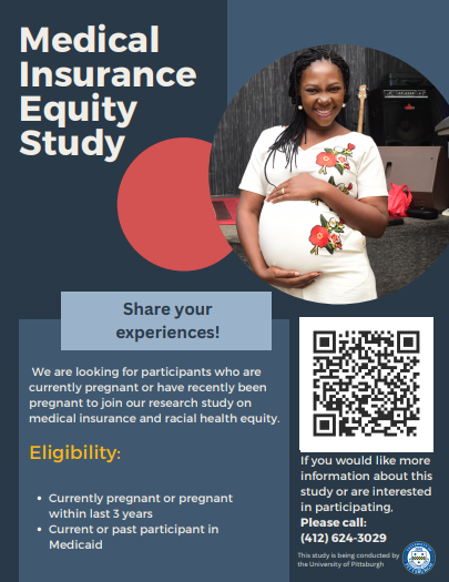 We're partnering with the University of Pittsburgh on a Medicaid study. Please share this with your networks if you know of anyone who has been insured under #Medicaid & can provide feedback! 
#PADoula #PADoulas #doulacare #doulasupport #doulaaccess #healthequity #maternalhealth