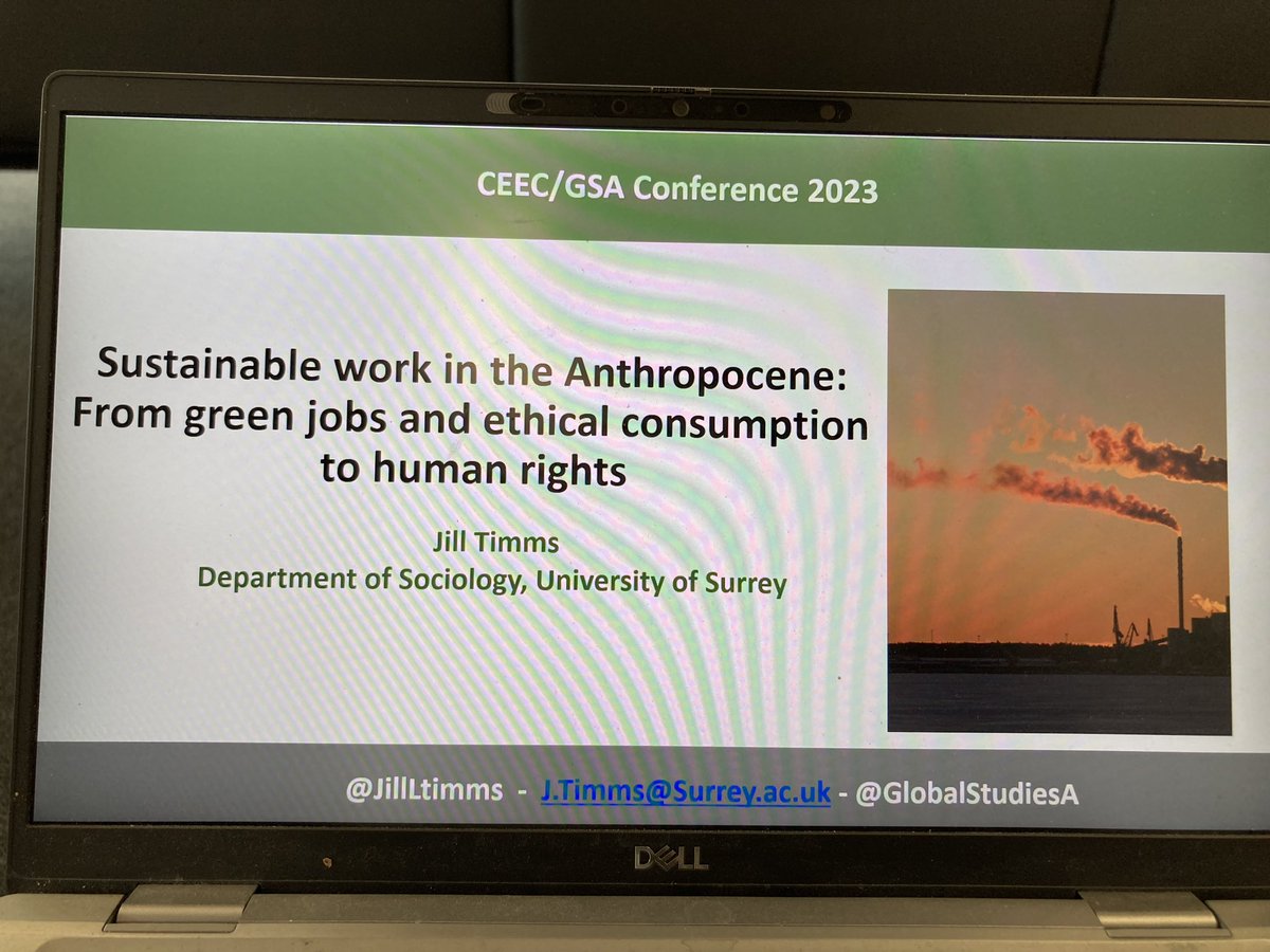 Jill Timms (@jillltimms) on Twitter photo A treat of the <a href="/GlobalStudiesA/">The Global Studies Association</a> & CEEC conference for next two days on Globalization in the time of the Anthropocene. Glad to be discussing the challenges of #sustainablework #ethicalconsumerism #greenjobs & #humanrights <a href="/SurreySustain/">Institute for Sustainability-University of Surrey</a> <a href="/SurreySociology/">Surrey Sociology</a> A treat of the <a href="/GlobalStudiesA/">The Global Studies Association</a> & CEEC conference for next two days on Globalization in the time of the Anthropocene. Glad to be discussing the challenges of #sustainablework #ethicalconsumerism #greenjobs & #humanrights <a href="/SurreySustain/">Institute for Sustainability-University of Surrey</a> <a href="/SurreySociology/">Surrey Sociology</a>