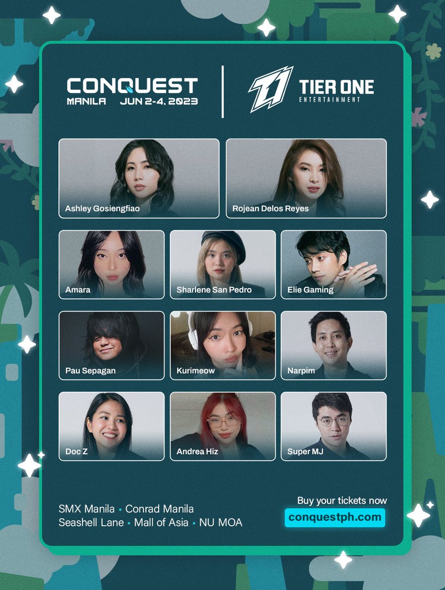 @TrulyTopTier is taking over this wave! 🚀📷

 Don't miss out on @ashlili, @Rojean_vielka, @amaraui, @shar_sanpedro, @PauSepagan,  @kurimeowu,  @andreahiz, @supermjcobra, Elie Gaming, Narpim, and Doc Z Gaming.   

Which guests are you most excited to see this June 2-4? 📷…