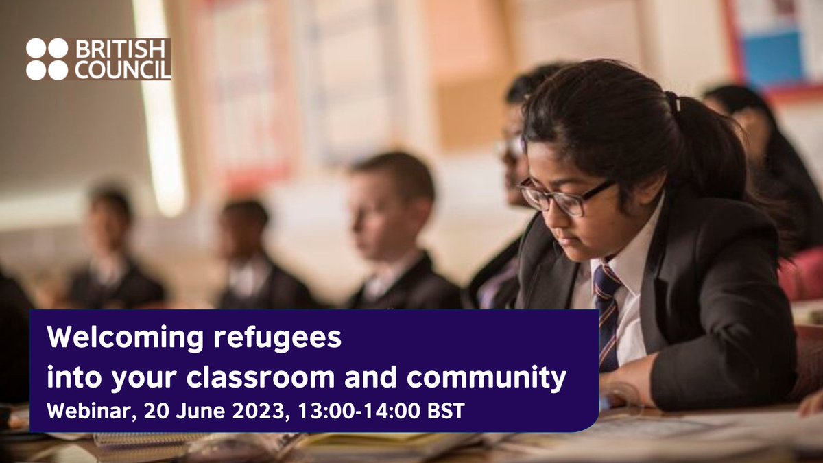 Schools_British's tweet image. Today is World Refugee Day. Don&apos;t miss our free webinar with discussion and advice on how to integrate @Refugees, asylum seekers and displaced students into your school. It&apos;s not too late to register: bit.ly/42D8ukH

#EducationExchange #EduExch2023
#ConnectedByLearning