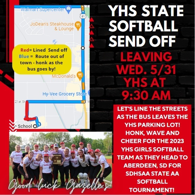 YSD633's tweet photo. Gazelles are headed to state!!! Come send us off!! https://t.co/XfUy56unfb