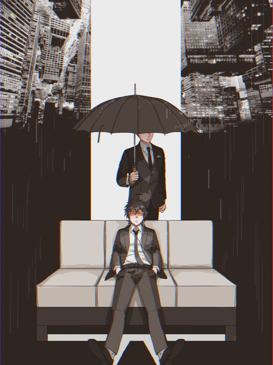 「「雨は 止んだ」  【PSYCHO-PASS 3】 慎導灼 +」|雨乞のイラスト