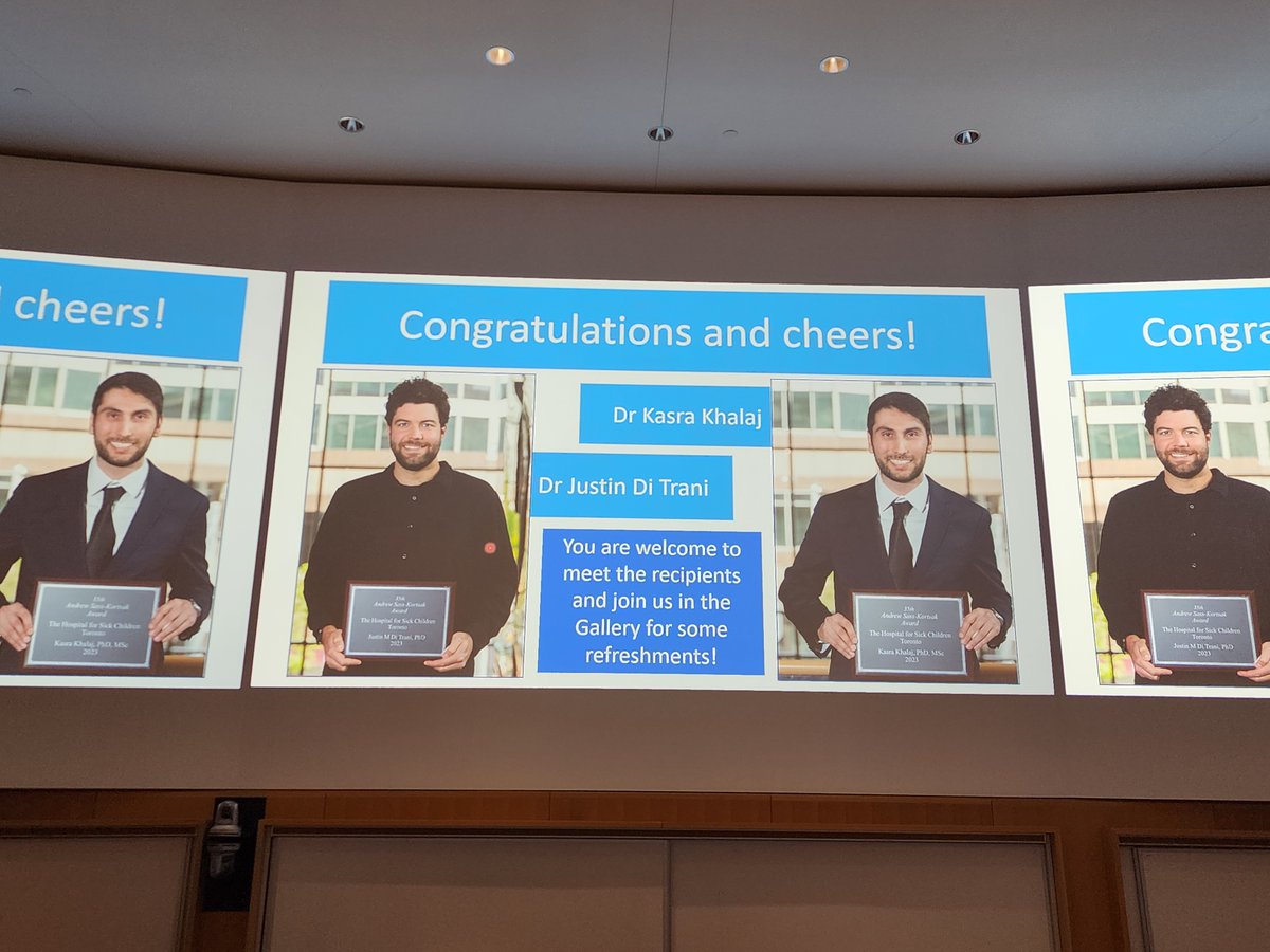 Zani Lab (@zani_lab) on Twitter photo We are proud of <a href="/dr_khalaj/">Kasra Khalaj, PhD, MSc</a> from the <a href="/Zani_Lab/">Zani Lab</a> <a href="/augusto_zani/">Augusto Zani</a> who is the recipient of the prestigious Andrew Sass-Kortsak award <a href="/SickKidsNews/">The Hospital for Sick Children (SickKids)</a>! #CDH <a href="/CDHUK_CHARITY/">CDH UK</a> <a href="/cdhintl/">CDH International</a>
<a href="/SKDevStemCell/">SickKids Developmental & Stem Cell Biology Program</a> @IsevComms <a href="/UofTGSx/">UofT General Surgery</a> <a href="/UofT/">University of Toronto</a> We are proud of <a href="/dr_khalaj/">Kasra Khalaj, PhD, MSc</a> from the <a href="/Zani_Lab/">Zani Lab</a> <a href="/augusto_zani/">Augusto Zani</a> who is the recipient of the prestigious Andrew Sass-Kortsak award <a href="/SickKidsNews/">The Hospital for Sick Children (SickKids)</a>! #CDH <a href="/CDHUK_CHARITY/">CDH UK</a> <a href="/cdhintl/">CDH International</a>
<a href="/SKDevStemCell/">SickKids Developmental & Stem Cell Biology Program</a> @IsevComms <a href="/UofTGSx/">UofT General Surgery</a> <a href="/UofT/">University of Toronto</a>
