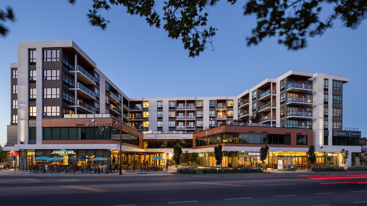 The Shore is a vibrant six-storey mixed-use development situated in Kelowna's Lower Mission area. The Shore’s location offers residents panoramic views of the surrounding Okanagan Valley and a modern approach to lakeside living. zeidler.com/projects/the-s…