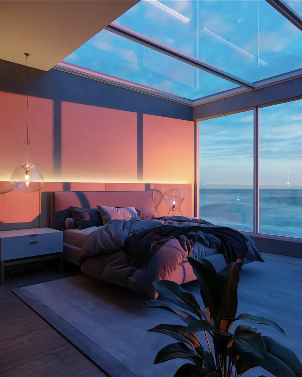 HOUSEPORN___'s tweet image. Stunning bedroom.