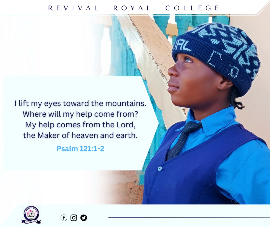 In times of uncertainty, we are reminded to lift our eyes to the hills, seeking the source of our help. As we navigate the challenges that come our way, let us find solace in the wisdom of Psalm 121:1-2
.
.
.
.
#RevivalRoyalCollege #schoolsinjos #christianschool