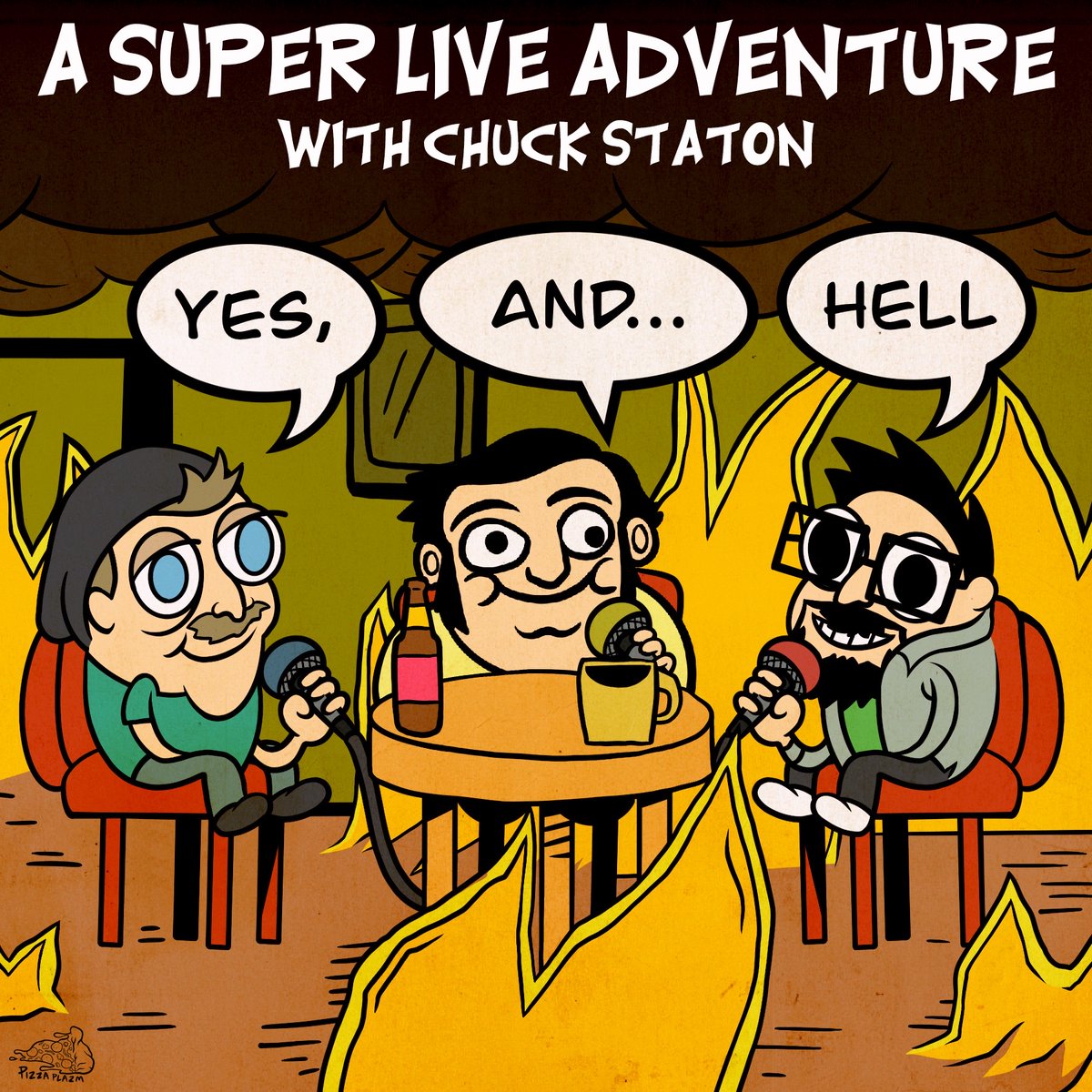 JohnSzeluga's tweet image. New episode of @SLAPodcast is up with special guest @DiscountChuck! 🛎 S4 E14: Yes, And... Hell 🔥 #thisisfine linktr.ee/slapodcast