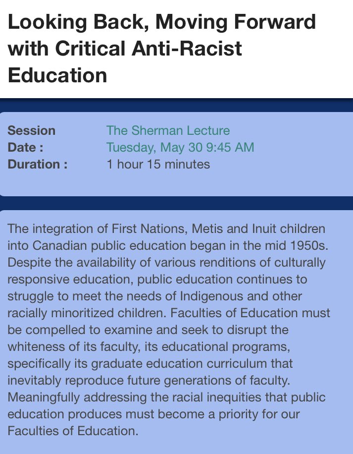 jkbergen's tweet photo. “Racism is held in place by those who are too uncomfortable to engage in anti-racism.” Dr. Verna St. Denis delivering the  @acde_acde 2023 Sherman Lecture, sharing insights from her incredible career doing anti-racist work. @CSSESCEE. #CSSE2023 https://t.co/cx1ijksT97