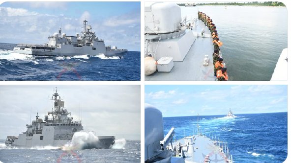 Show of might as Kenyan Navy Ship, Jasiri and Indian Navy Ship, Trishul conduct a Passage Exercise outside the Port of Mombasa. Jasiri made its name after dismantling militia who used to engage in Human Trafficking for ransom.
Invest in Kenya Miguna Miguna #RejectFinanceBill2023