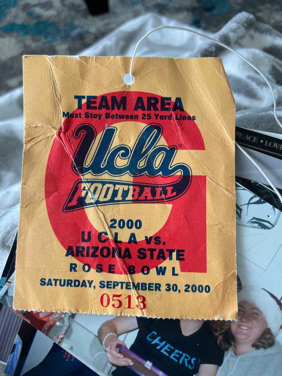 The things you find when cleaning.  Sideline pass from my student AT days! #asualumni