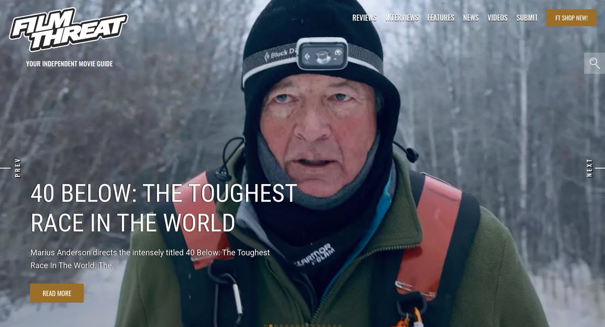 FilmThreat's tweet photo. “…the coldest and harshest trail any extreme endurance racer can undertake…” Bobby LePire reviews 40 Below: The Toughest Race In The World; which screened @sfdocfest.
https://t.co/OyNMsOzneC #SFDocFest #FilmThreatSFDocFest #SFDocFest https://t.co/or3B7i1A08