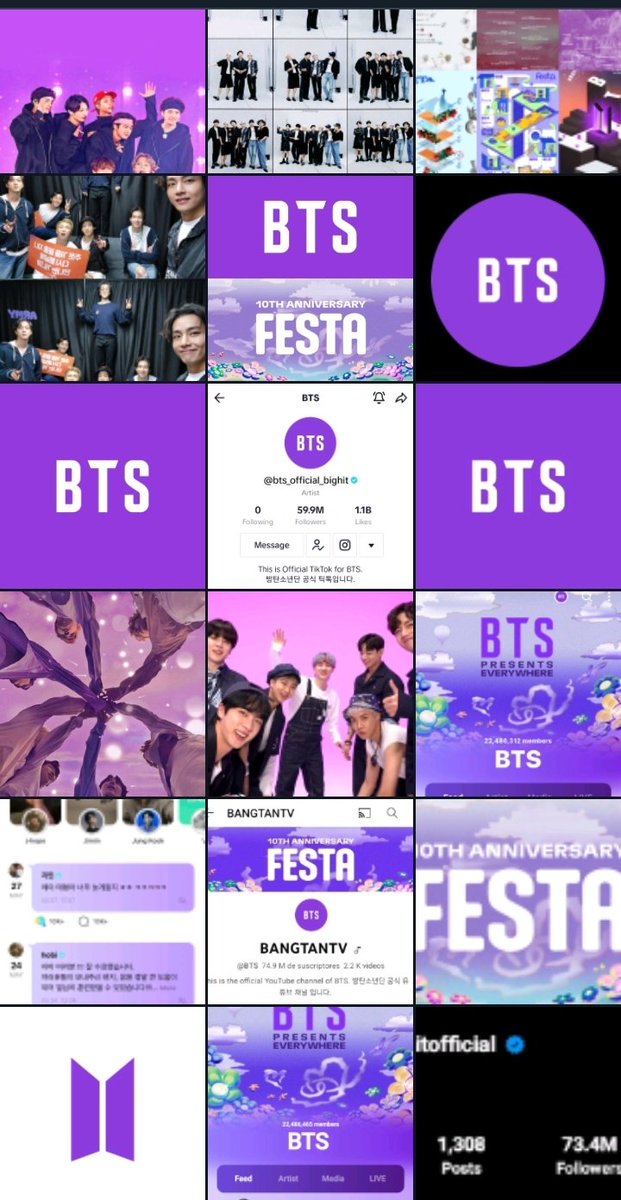 They my phone turned into purple after they dropped FESTA timeline I'm really crying  😢 😭 💜💜💜💜💜💜💜

We're in bora world 🌎 

#BTS10thYearAnniversary 
BTS 2023 FESTA 
IT’S OFFICIALLY BTS SEASON
10 YEARS OF BTS.