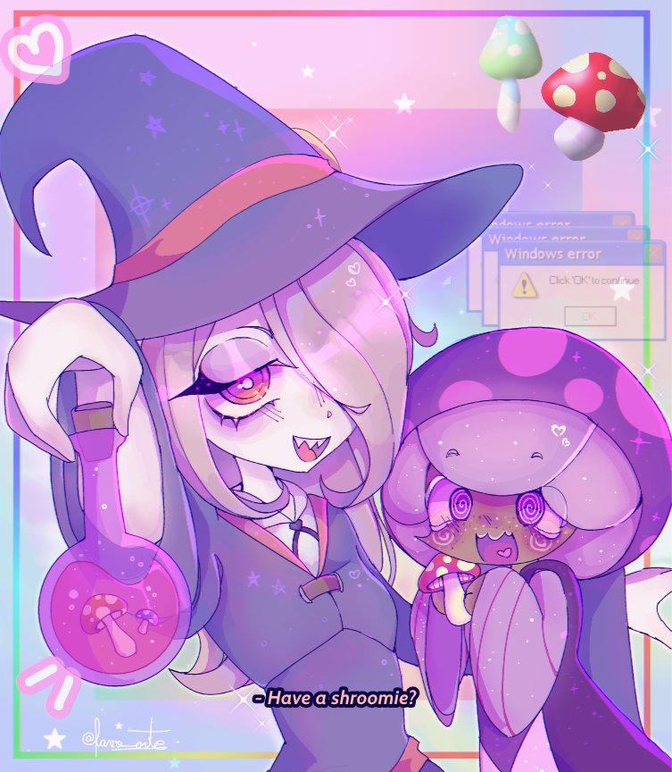 𓍊𓋼 𓍊 𝐦𝐮𝐬𝐡𝐫𝐨𝐨𝐦 𝐥𝐨𝐯𝐞𝐫𝐬 💜🍄
⋆ #littlewitchacademia #cookierun ⋆