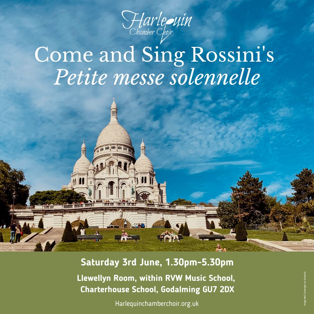 We're looking forward to a great day of music-making on Saturday. This time YOU get to sing with us. 
Come &amp; Sing Rossini's Petite messe solennelle 
3rd June 1:30-5:30pm. 
See you there!
ticketsource.co.uk/harlequin-cham…