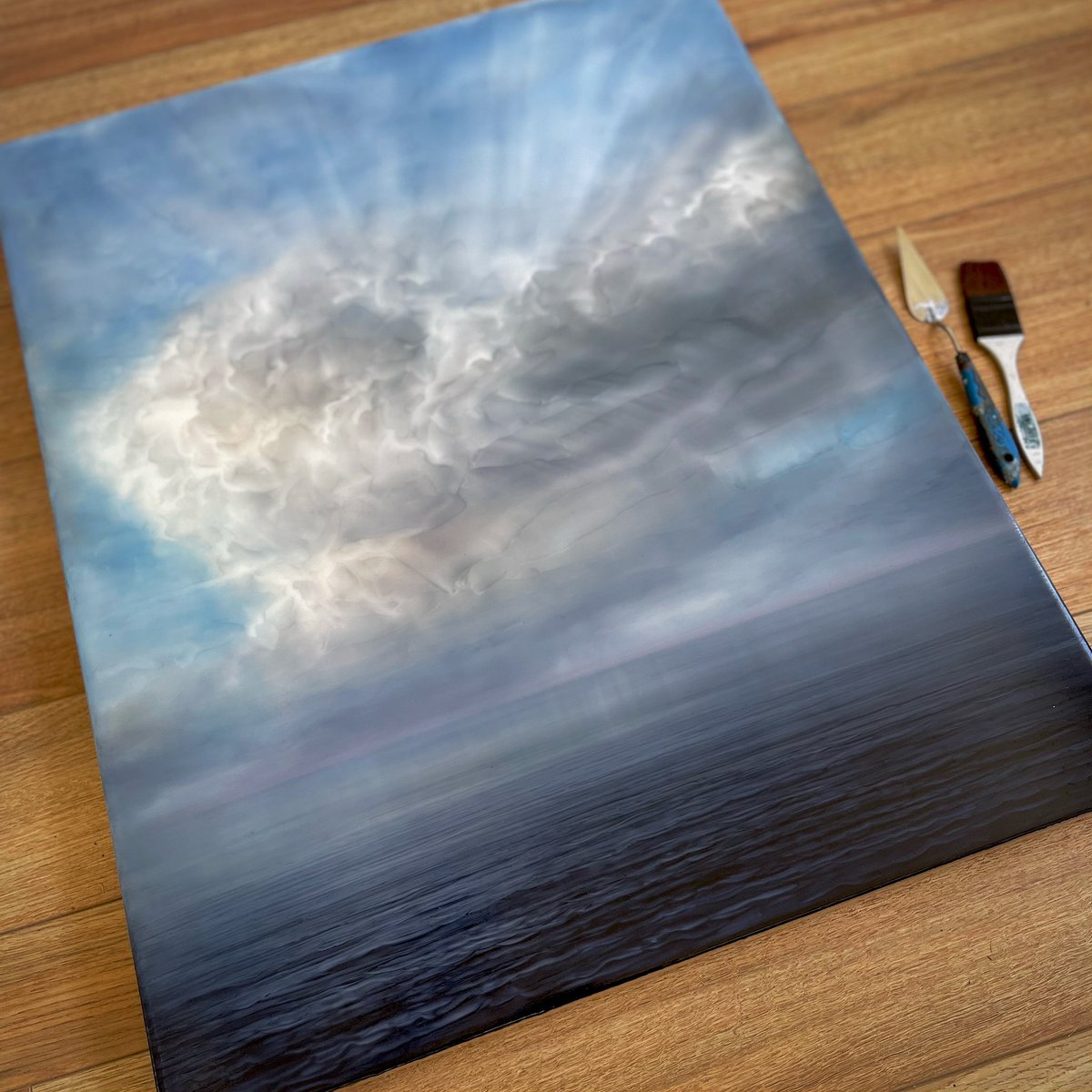Eternity’s Edge - 24”x30”, acrylic #artists #painting #seascape #artwork #acrylicpainting #ArtistOnTwitter #art