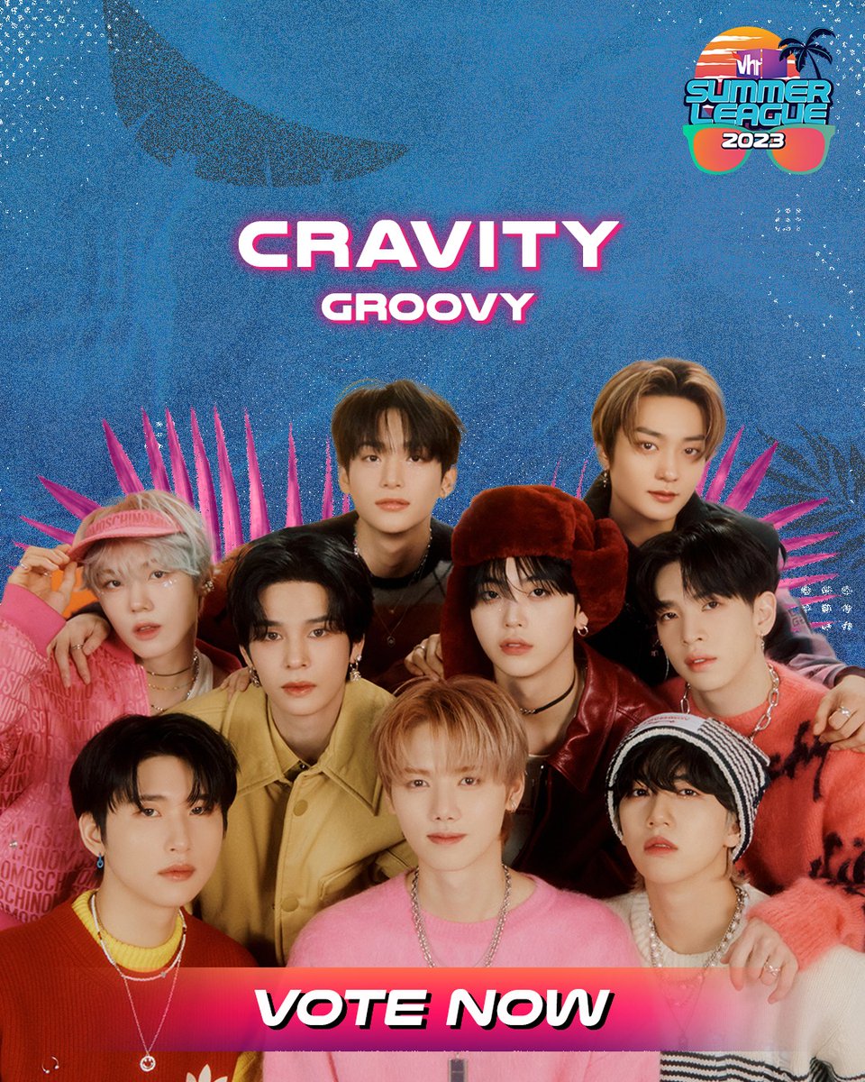 vh1india's tweet photo. Keepin' it groovy, #cravity’s divin' into the semis! 😎

Time to shine the spotlight on em’ &amp; vote ‘Groovy’ to take em’ straight into the finals! 💪

#Vh1India #GetWithIt #Vh1India #GetWithIt #Vh1SummerLeague2023 #Vh1SummerLeague #Summerleague #Vh1 https://t.co/wkWFnFqa2d