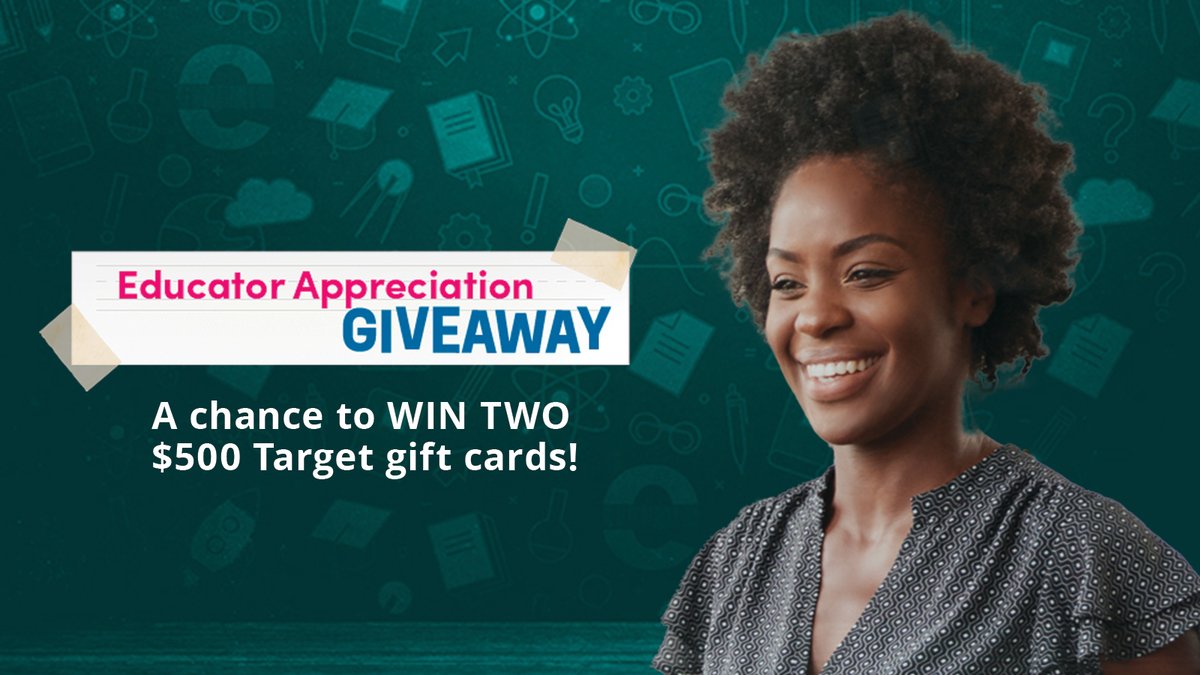 There are only a few days left of #TeacherAppreciationMonth...be sure to #ThankATeacher and enter our Educator Appreciation Giveaway! Enter here before May 31st for the chance to win one of two $500 Target gift cards: ow.ly/7jnH50OtBhM