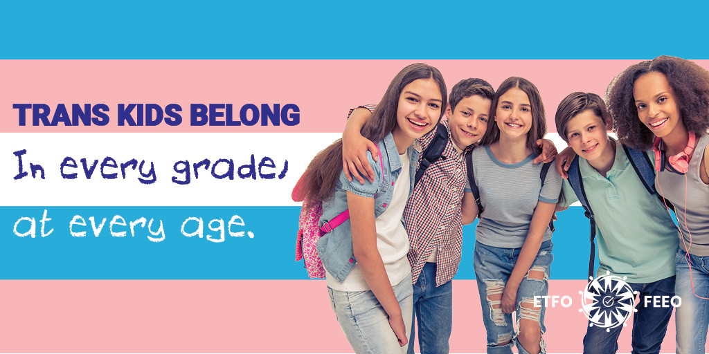 Across Canada and worldwide, what we are witnessing is an alarming trend of 2SLGBTQI+ hate, conservatism and bigotry disguised as concern for children. We must not allow human rights to be rolled back. Creating a safer inclusive space and #onted school starts with you! #onpoli