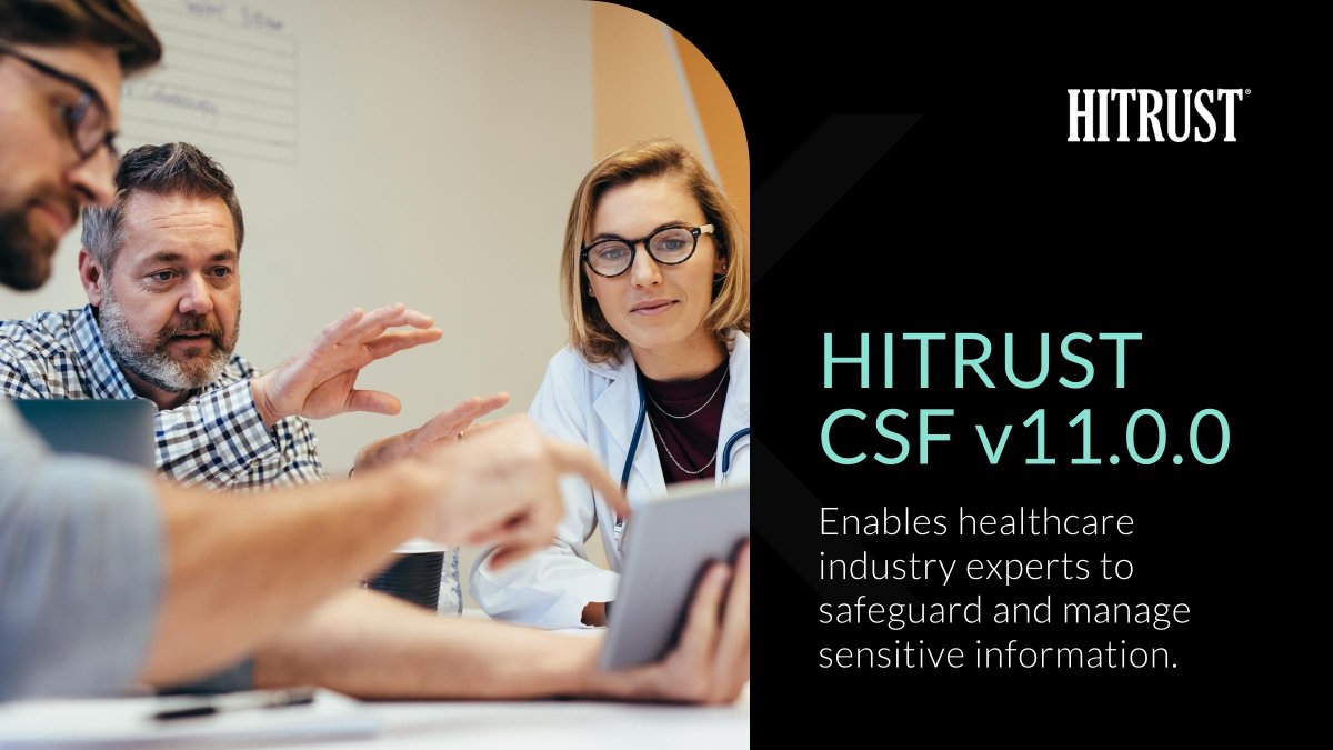 HITRUST's tweet image. Safeguard sensitive information using robust controls based on industry standards and best practices with the HITRUST CSF.
 
Download it here: hubs.ly/Q01MSQ090 

#HITRUSTCSF #CloudComputing #Security #Compliance