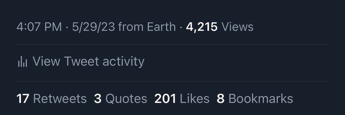 1 pic. 4k+ views on a tweet is a joke ? meaning my other 400k followers don’t even see my posts ? I used
