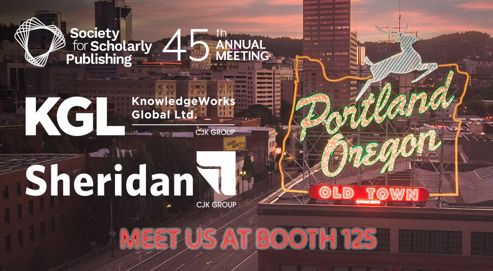 On my way to #SSP2023 and looking forward to seeing the @ScholarlyPub community in Portland. I will be joined by several @KwGlobalLtd, @PubFactory, and @SheridanGroup colleagues at booth 125. Stop by and say hello!