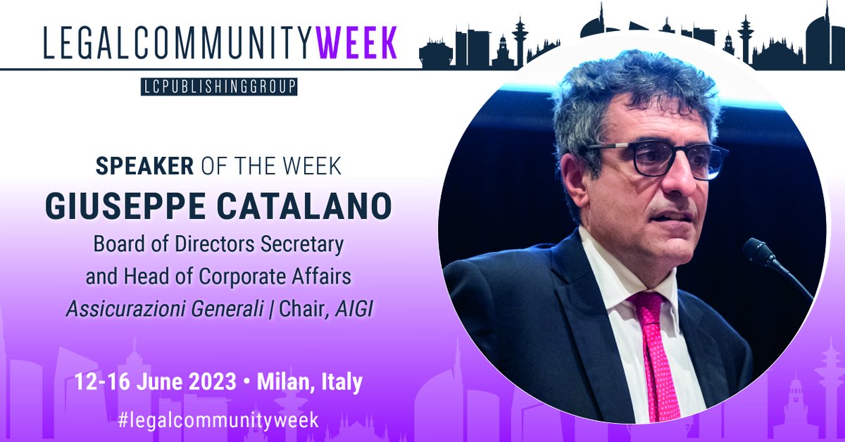 🟪 June 12 | 16:00 – 18:00 | Hotel Principe di Savoia,  Milan
Giuseppe Catalano, Assicurazioni Generali, AIGI - Associazione Italiana Giuristi d'Impresa, will be speaker at the Rountable "Legal Privilege", with AIGI and Grimaldi Alliance.
Event &gt; lnkd.in/dqXvauJ5