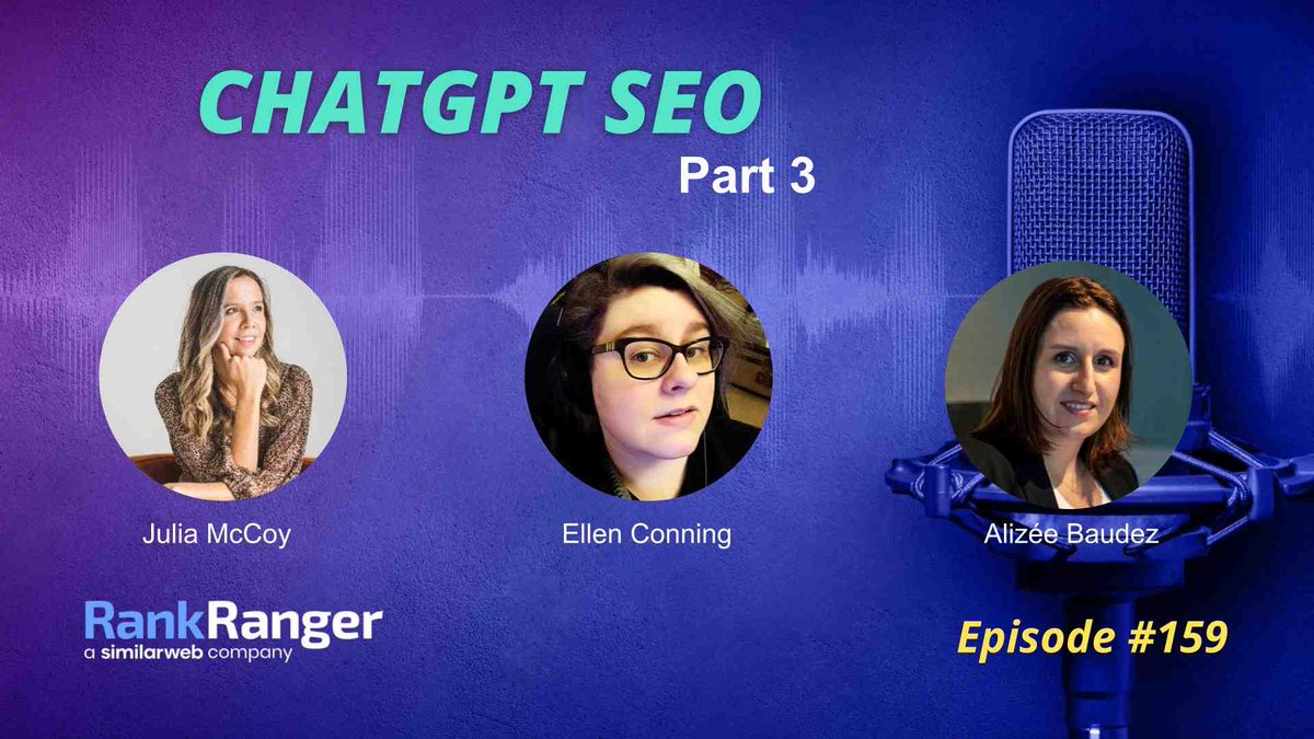 RangerShay's tweet photo. What do #AI chatbots like #ChatGPT mean to the future of #SEO?

FInd out here 👇👇

Rank Ranger: https://t.co/IkmVEhSSqv
SoundCloud: https://t.co/3sEJ8WQD8v
Spotify: https://t.co/5tdejRr4O3

#SEOtips #SearchMarketing https://t.co/EFdW7TdZKC