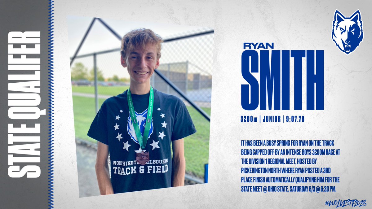ICYMI…Ryan Smith is a STATE QUALIFIER!
He runs at the State Track & Field Championship on Saturday, 6:20 PM at Jesse Owens Memorial Stadium.