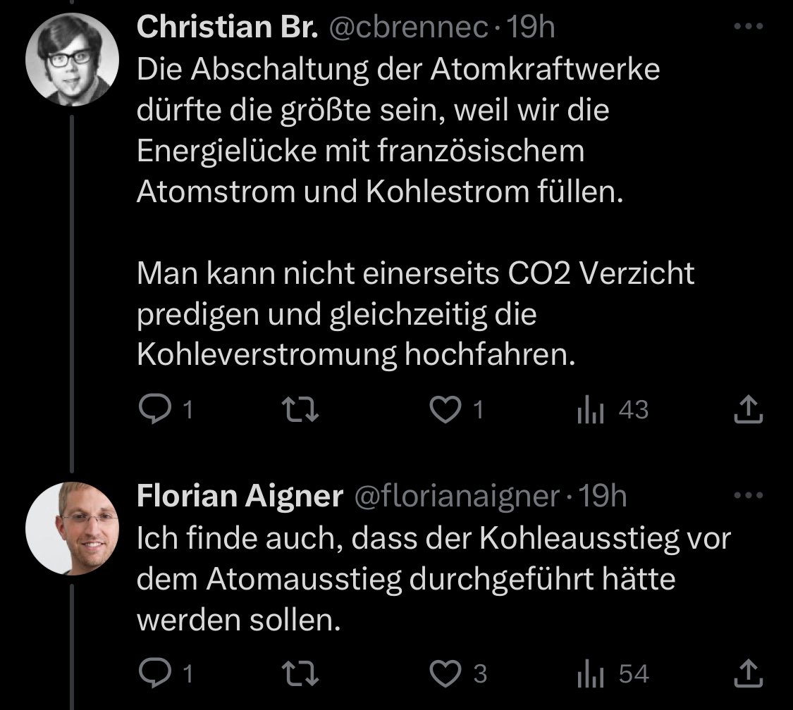 So sind sie, die Wissenschaft wie eine Monstranz vor sich her tragenden arroganten @GWUP-Grün-Physiker:

„Energiewende“ über alles und nicht ansatzweise erkennend, dass es nie einen Atomausstieg geben wird. Auch nicht mit vorherigem Kohleausstieg. 

Kernenergie _statt_ Fossile!