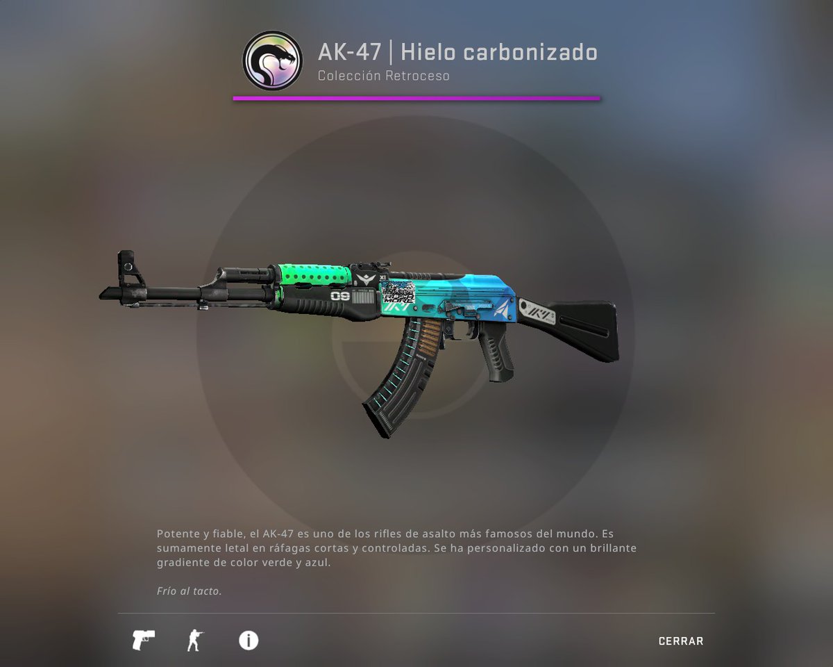 Supr3mea2's tweet image. Voy a estar sorteando esta Ak-47 Ice Coaled

Los requisitos para participar son:
-Seguirme en Twitter
-Seguirme en Twitch
-dar RT Y MG
-Etiquetar 2 amigos

Se sortea el 20/06 (a las 23 en mi stream se va anunciar al ganador). 😎🦆
