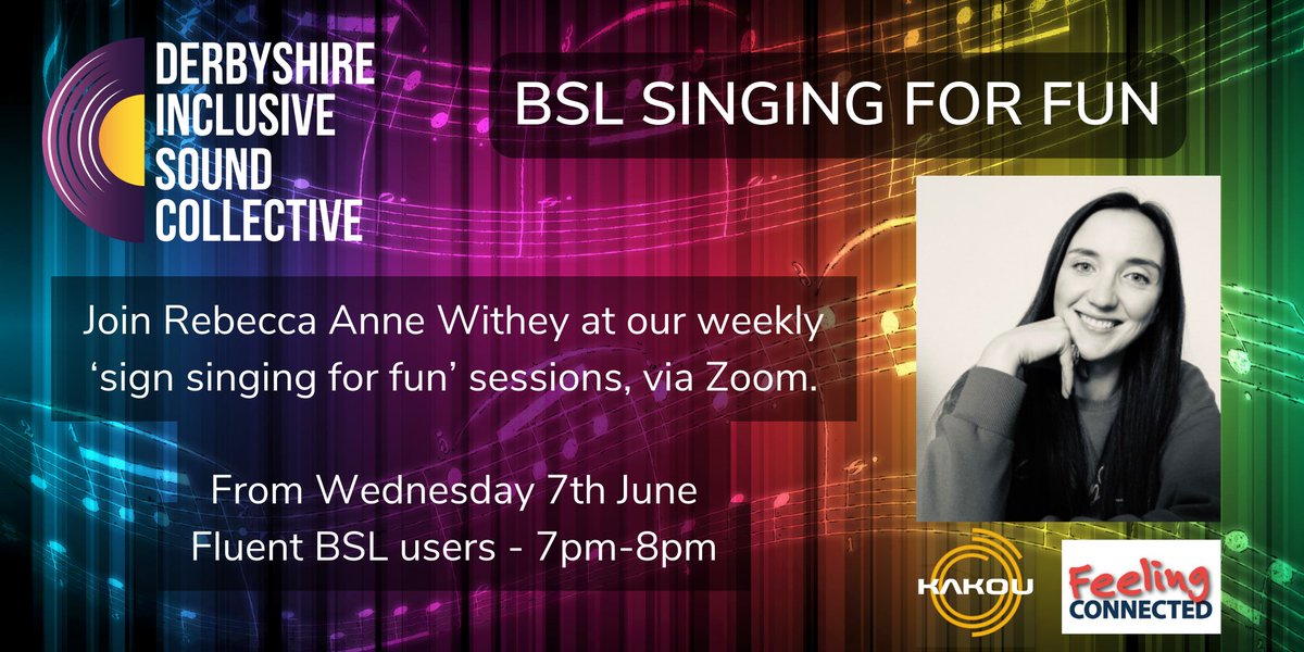 Kakou (@kakoutechuk) on Twitter photo Our ever-popular fluent sign singing sessions with Rebecca Anne Withey are back from Wednesday 7th June 7-8pm.
Registration via Eventbrite - tinyurl.com/29498f8c
<a href="/DancingPhoenix/">Rebecca A. Withey</a> #bsl #inclusive #music <a href="/DeafinitelyW/">Deaf-initely Women</a> <a href="/UnifySign/">UNIFY - Deaf Sign Performers</a> <a href="/DeafRave/">Deaf Rave</a> Our ever-popular fluent sign singing sessions with Rebecca Anne Withey are back from Wednesday 7th June 7-8pm.
Registration via Eventbrite - tinyurl.com/29498f8c
<a href="/DancingPhoenix/">Rebecca A. Withey</a> #bsl #inclusive #music <a href="/DeafinitelyW/">Deaf-initely Women</a> <a href="/UnifySign/">UNIFY - Deaf Sign Performers</a> <a href="/DeafRave/">Deaf Rave</a>
