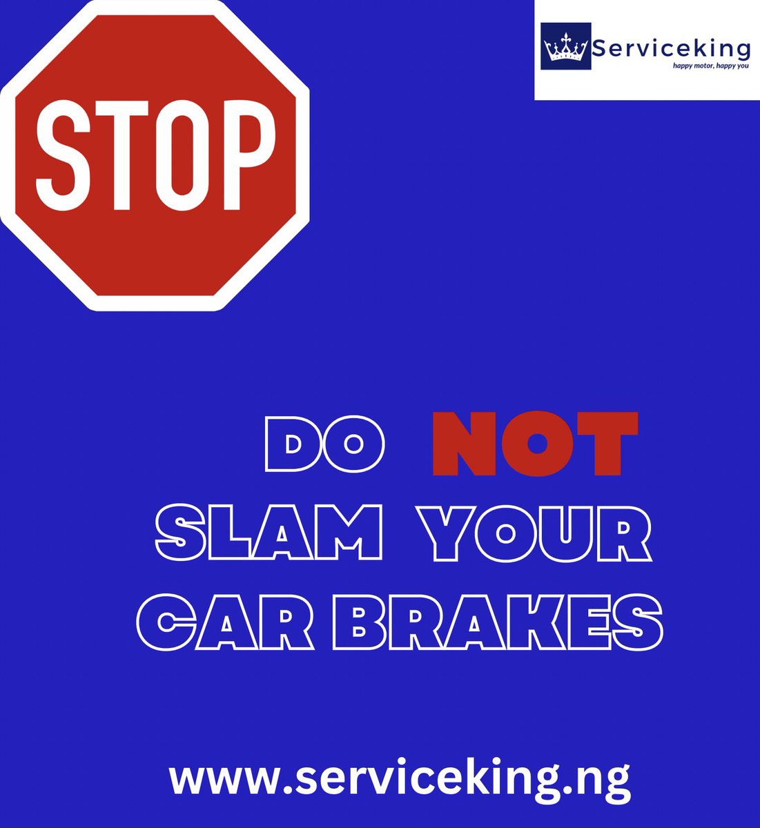 Stop slamming your car brakes every time. Slamming car brakes can affect the car brakes and also compromise your safety.

#tuesday #tuesdaytips #tuesdaytip #tipstuesday #viraltips #cartips #cartip #automechanic #ibadanmechanic #viral #trending #servicekingnigeria #serviceking